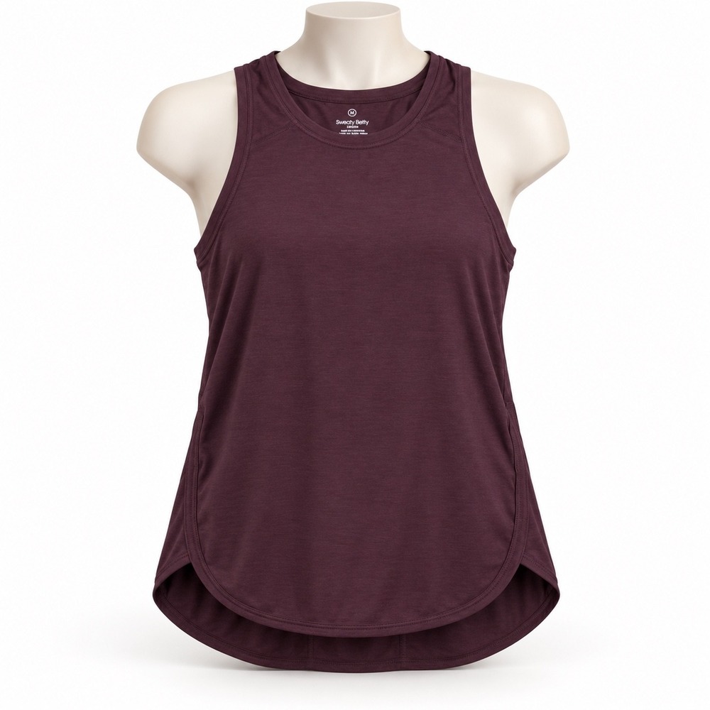 Sweaty Betty Tank Top Womens M Maroon SB4600 Racerback Workout Running Yoga Gym